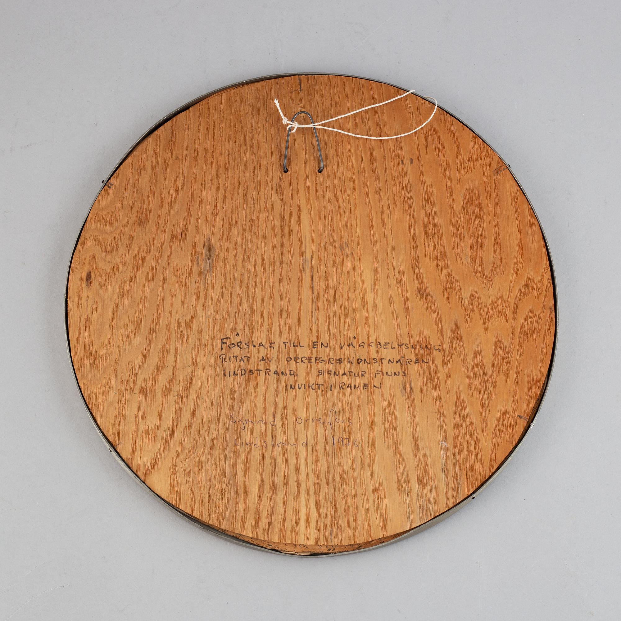 Vicke Lindstrand, drawing.