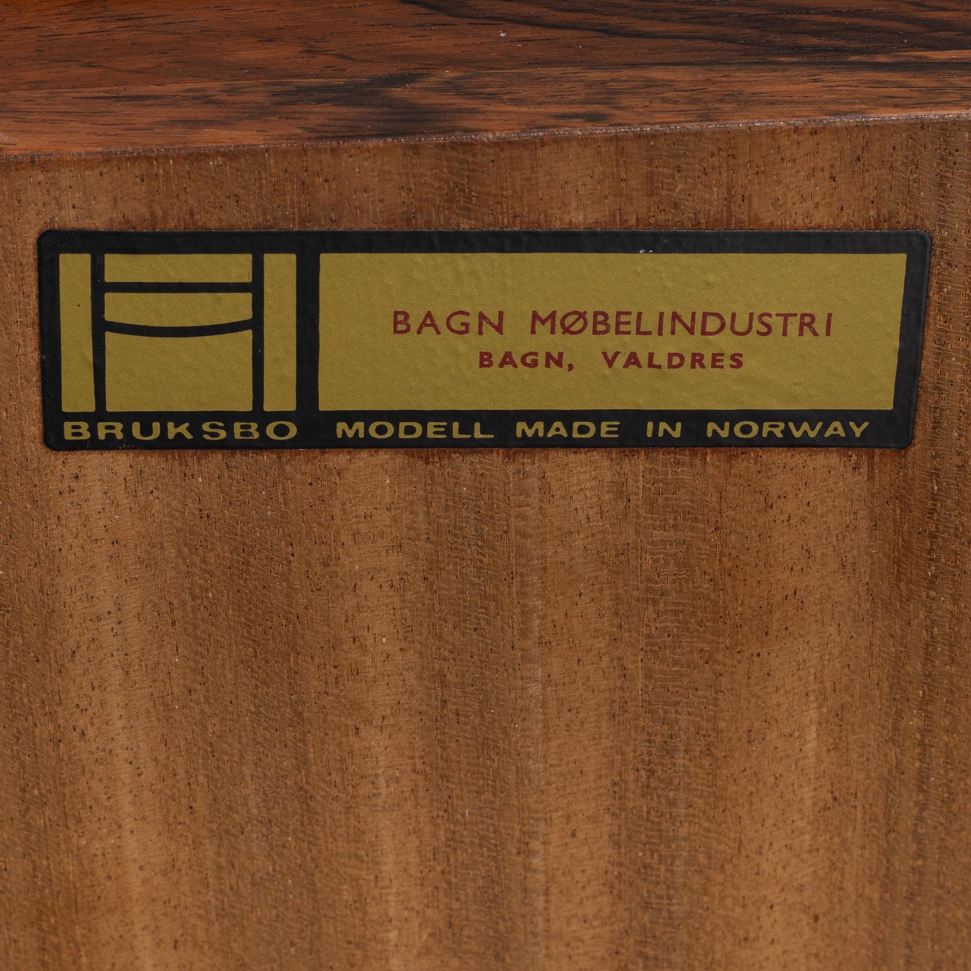 Torbjörn afdal, a rosewood serving trolley/coffee table, Bagn Möbelindustri, Norway, 1970's.