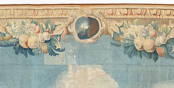 Vävd tapet, "Verdure", gobelängteknik, ca 284 x 367 cm. 1600-talets andra hälft.