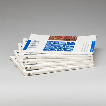 KATALOGER, 5 st, 4+1, "HALI The International magazine of Fine Carpets and Textiles". 1987. Samt Hali Decorative.