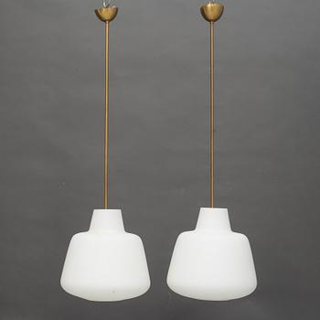 A pair of mid century modern ceiling lamps, ASEA, Sweden.