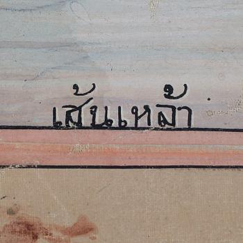 OKÄND KONSTNÄR, blandteknik, Sydostasien, omkring år 1900.