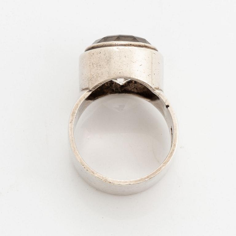 Anders Högberg, ring silver and rock crystal.