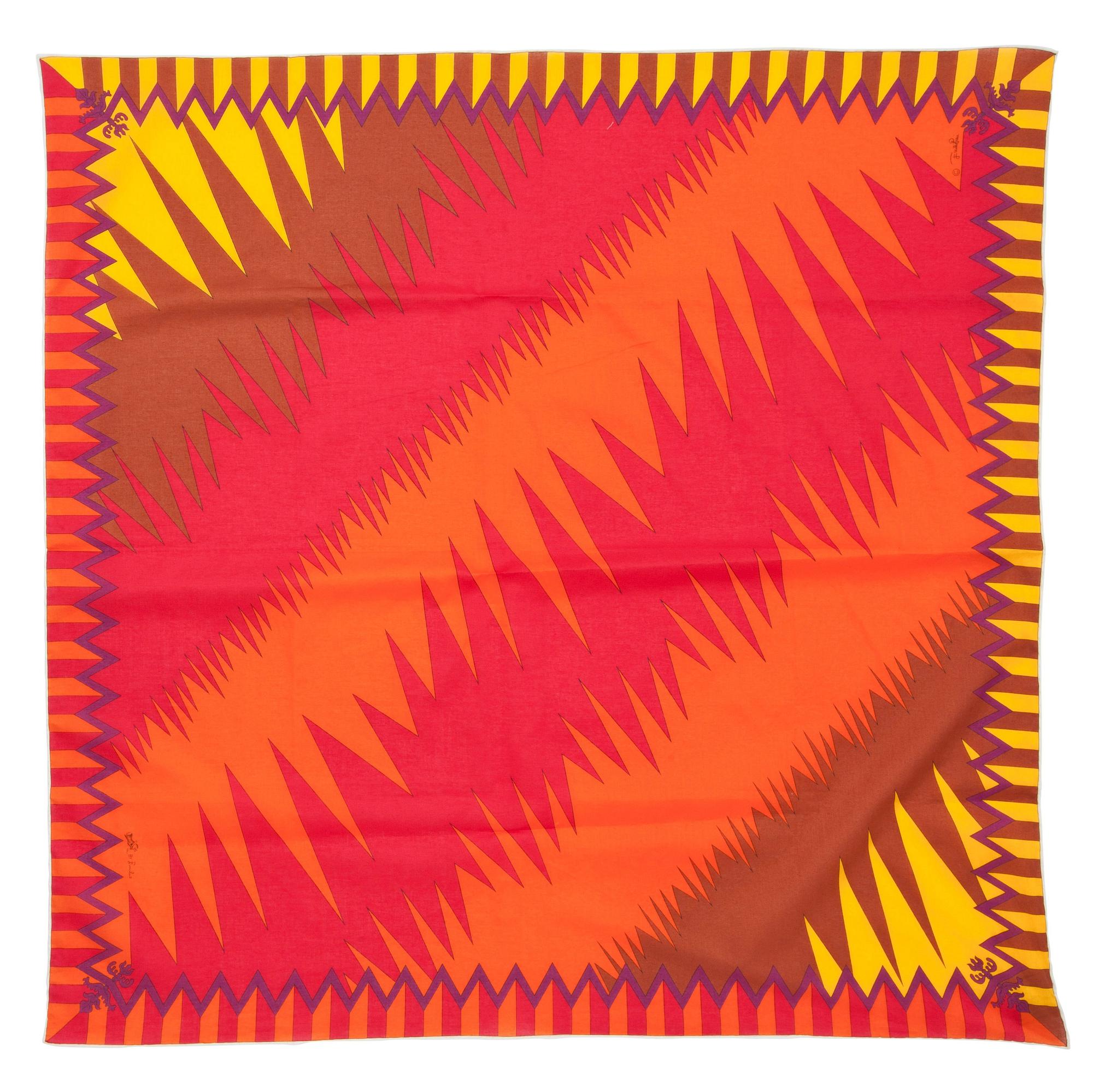 EMILIO PUCCI, a cotton scarf.