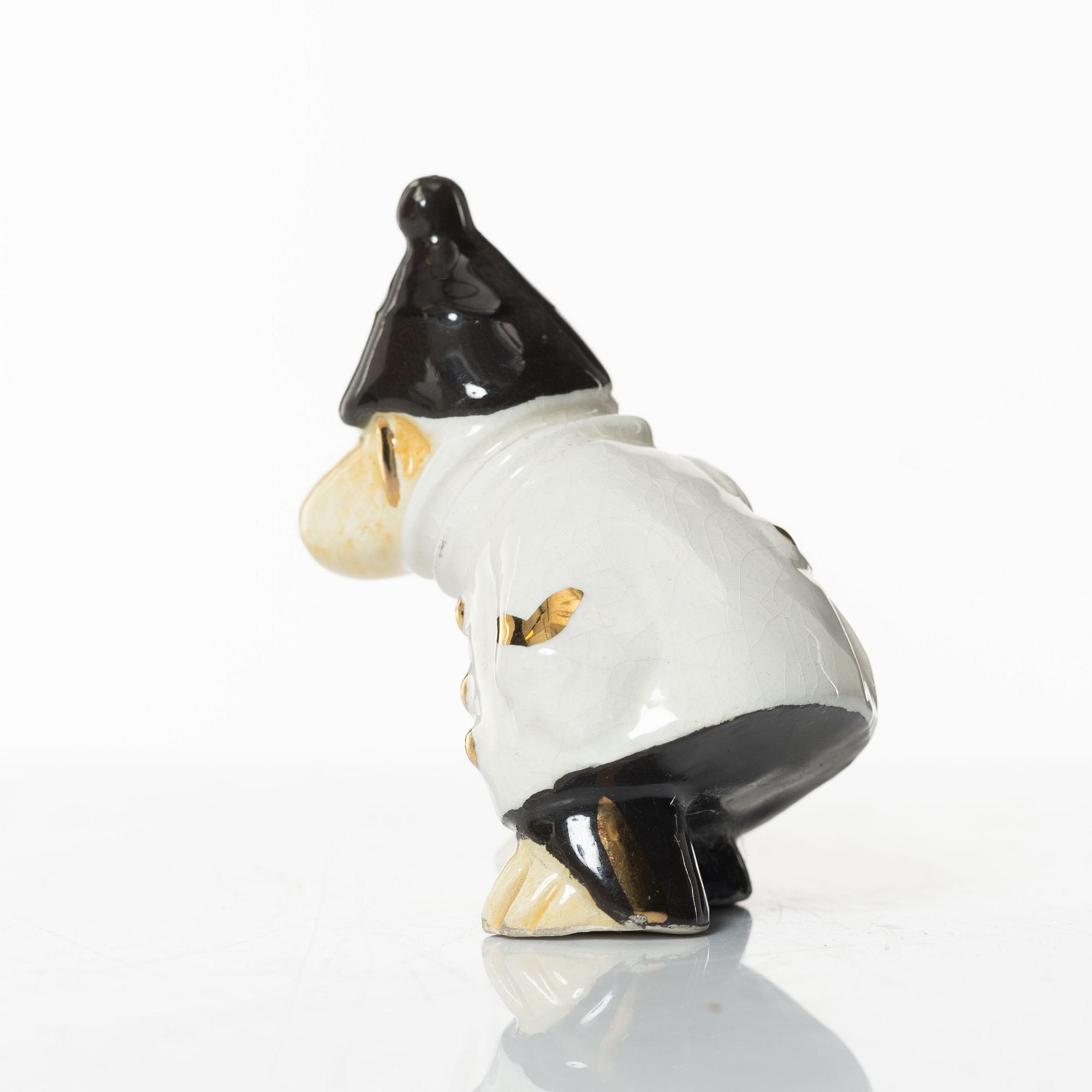 Leo Tykkyläinen, figurin "Polismästaren", keramik, Mumin, Finland, 1950-tal.