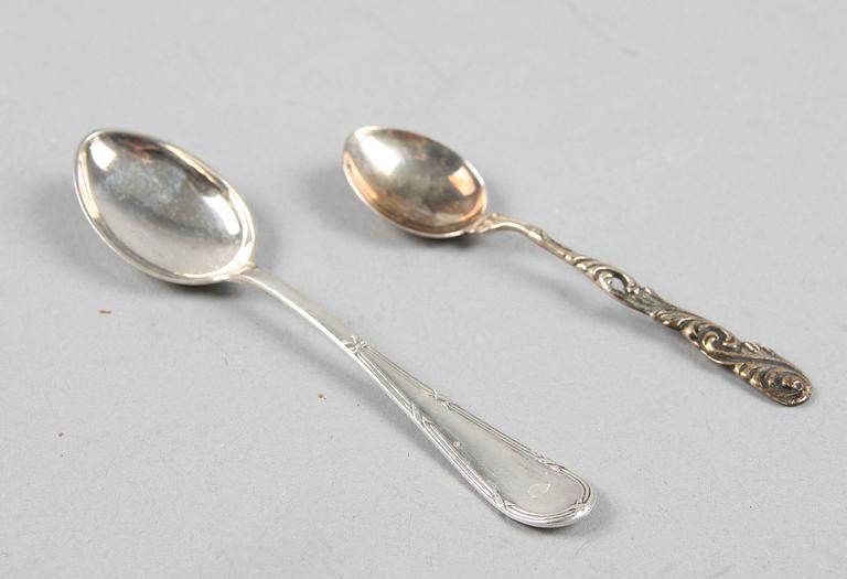 MOCKASKEDAR, 12+12, silver, Axel Larsson, Helsingborg samt Gewe, Malmö, 1900-tal.