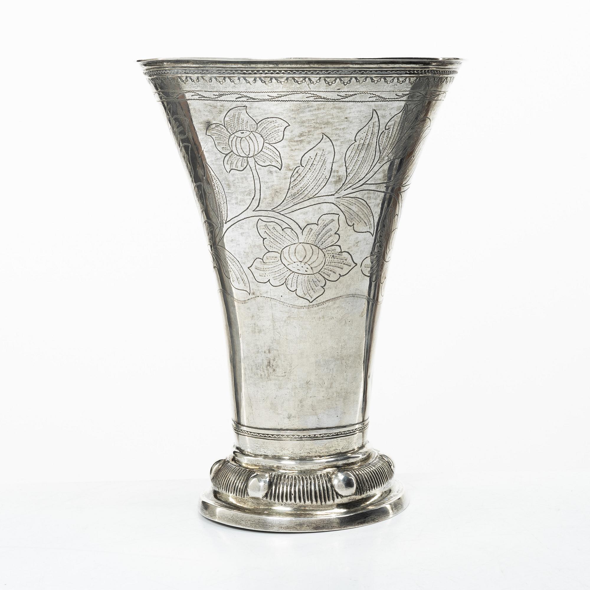 A Swedish silver beaker, mark of Samuel Lyberg, Borås 1799.