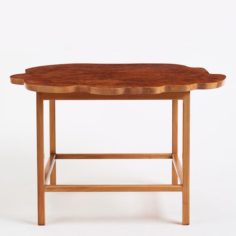 Josef Frank, a burled wood veneered top table, Svenskt Tenn, Sweden 1950s, model 1057.