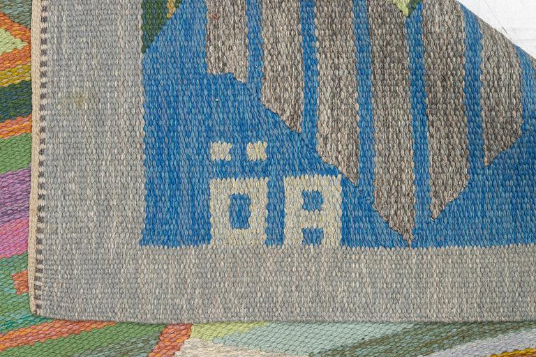 Agda Österberg, a tapestry, 'matta 307' flat weave and tapestry weave, c. 175 x 178 cm, signed AÖ.