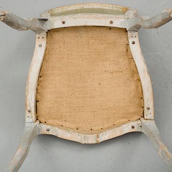 SOFFA OCH STOLAR, 3 delar, rokokostil, omkring år 1900.