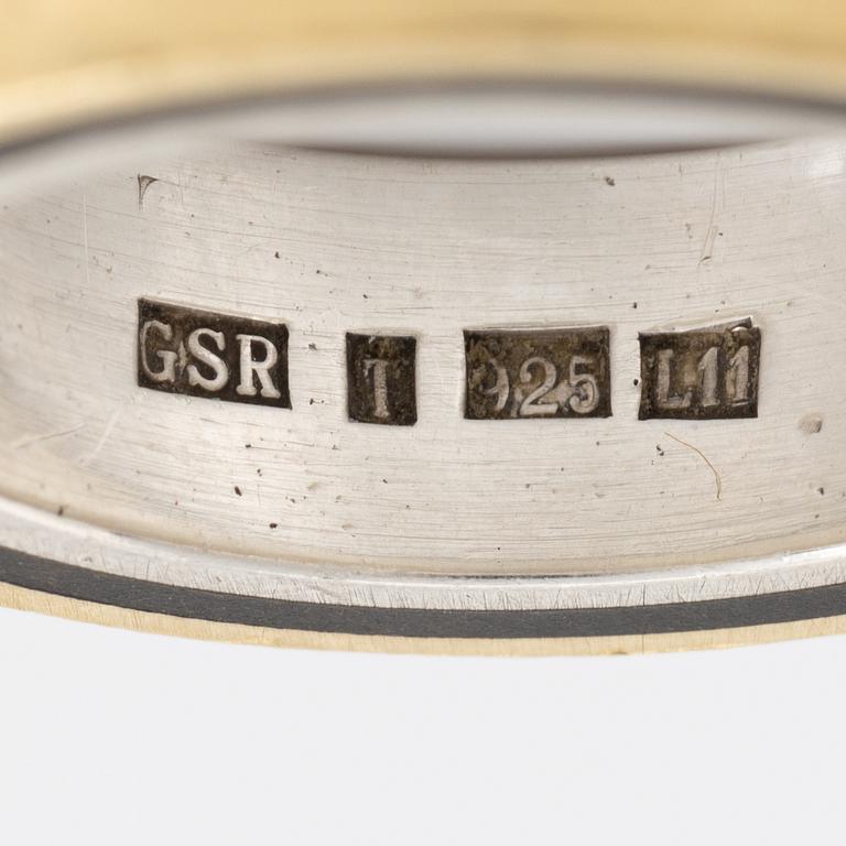 Elmqvist & Roll, sterling silver, bakelite , 18K guld.