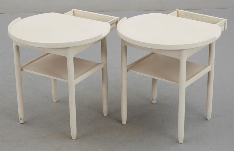 NATTDUKSBORD, ett par, Design S Engström & G. Myrstrand, Bodafors, dat 1968.