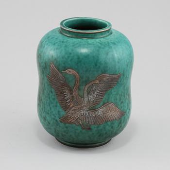 VAS, stengods, "Argenta", Wilhelm Kåge, Gustavsberg, omkring 1900-talets mitt.