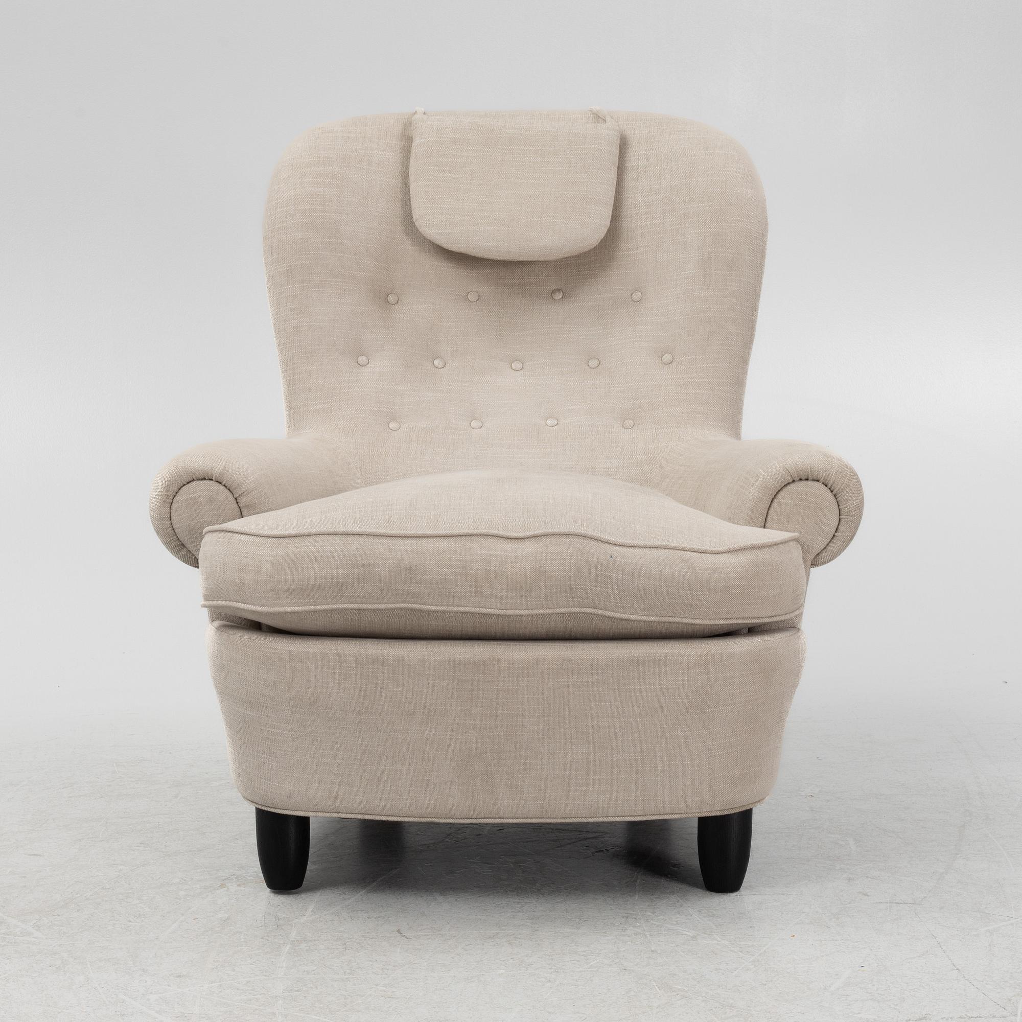 Carl Malmsten, a 'Jättepaddan' armchair, OH Sjögren, Sweden.