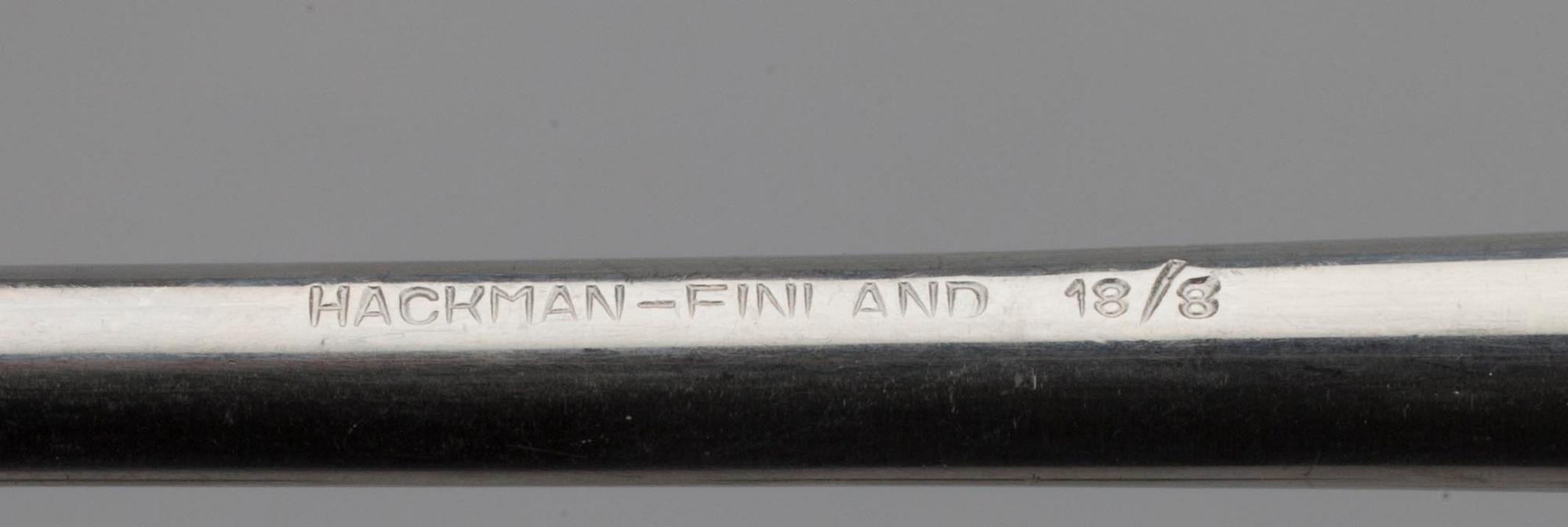 COCKTAILSKEDAR, 12 st, rostfritt stål och plast, "Lion", Bertel Gardberg, Hackman. 1900 -talets senare hälft.