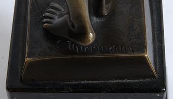 SKULPTUR, brons, otydl sign, 1900-talets första hälft.