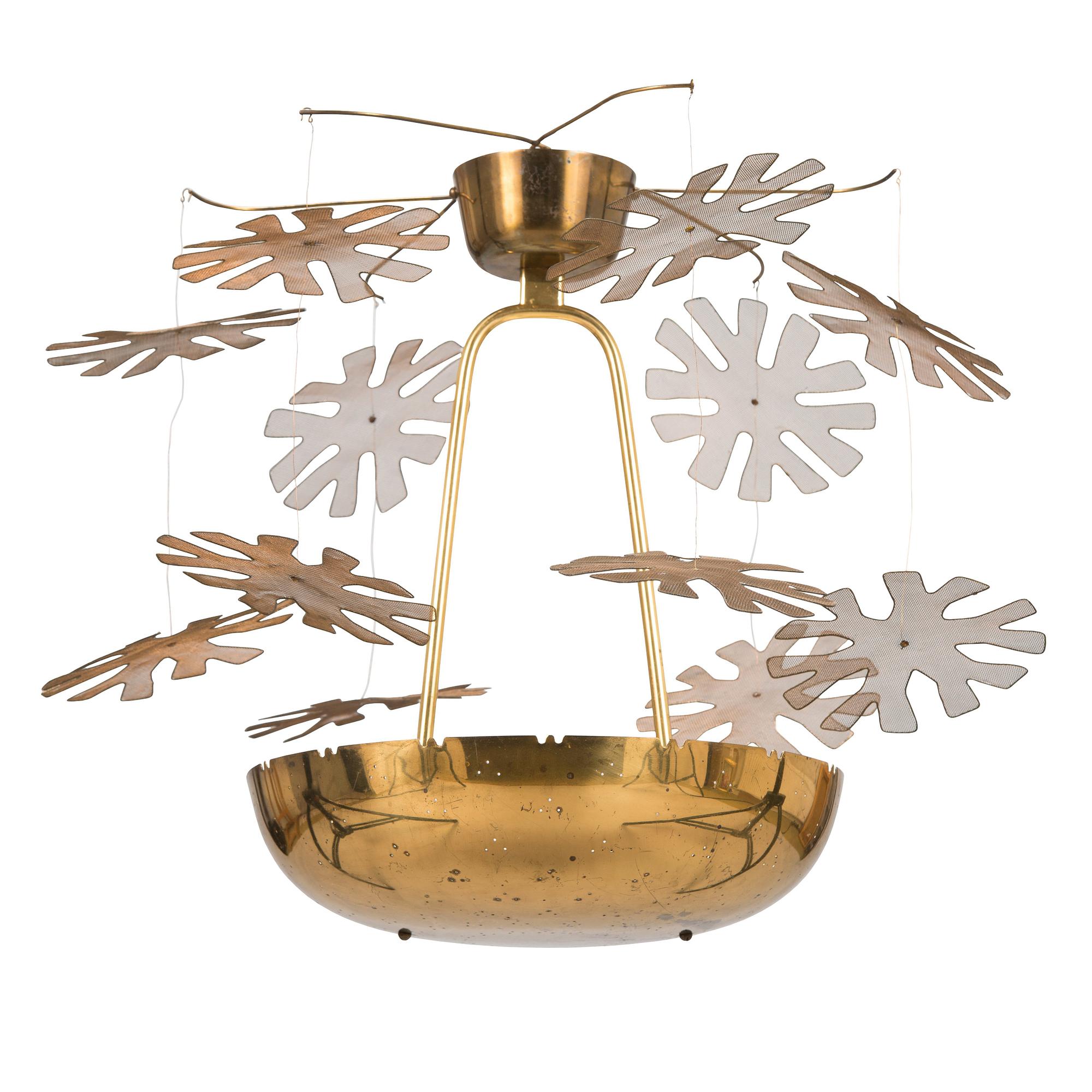 Paavo Tynell, a mid-20th-century 'Snowflake' chandelier for Taito.