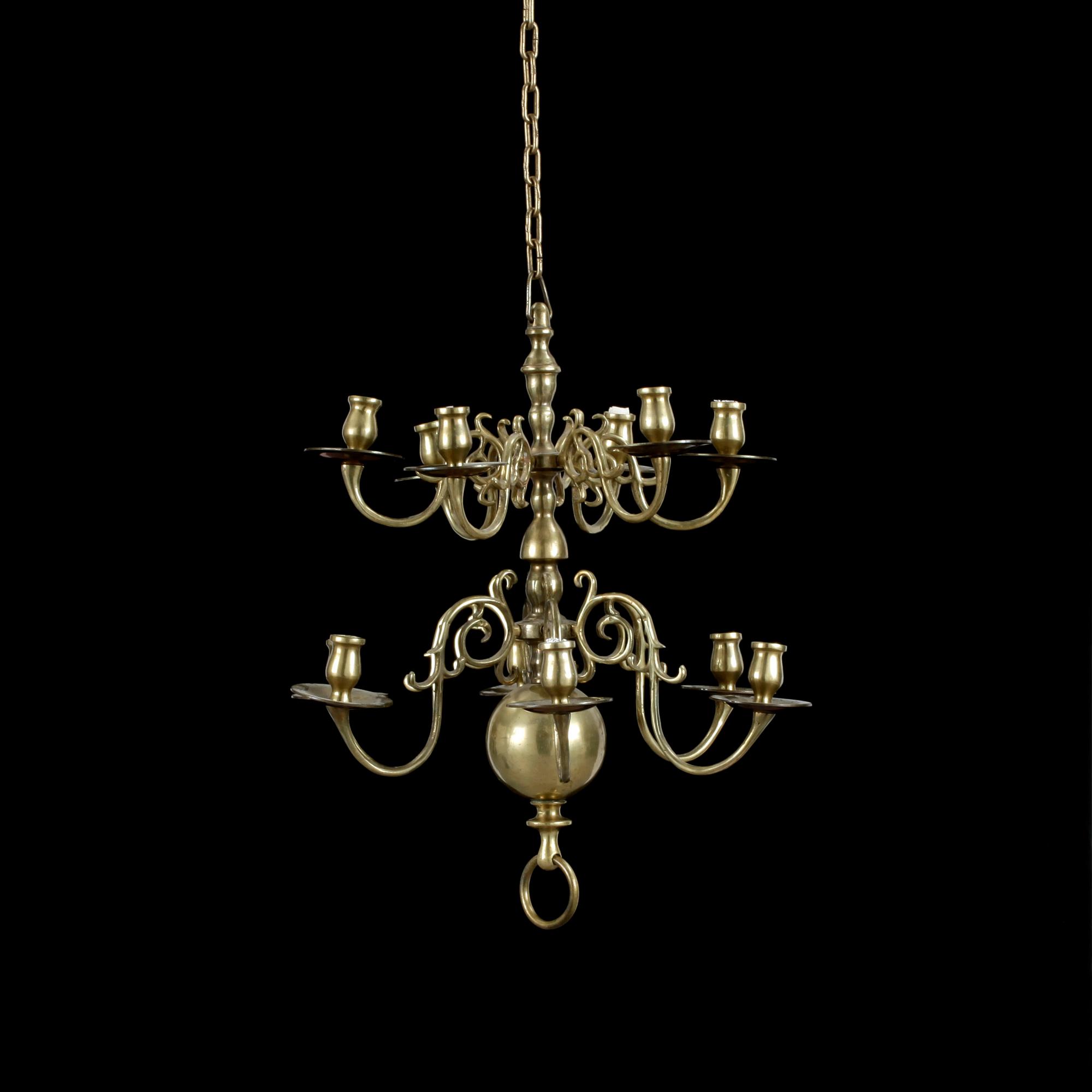 TAKKRONA, mässing, barockstil, 1900-talets början.