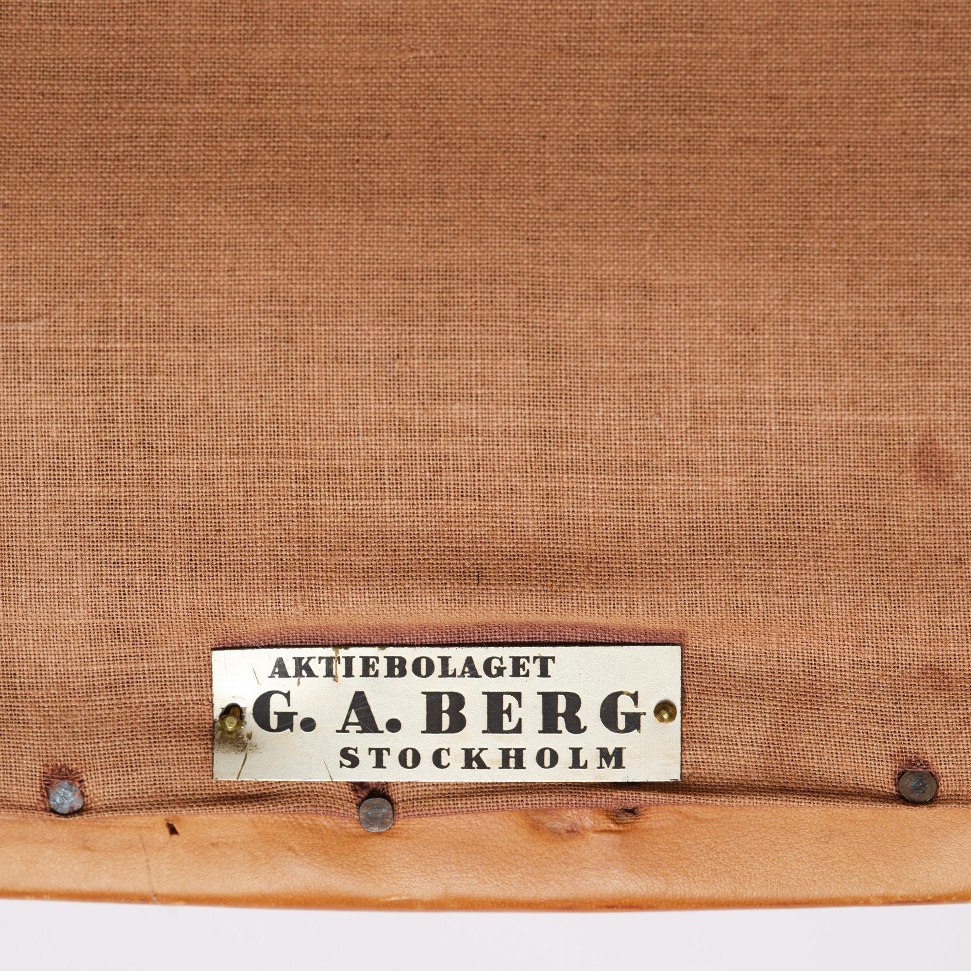G.A. Berg, armchair, Stockholm, 1940s.