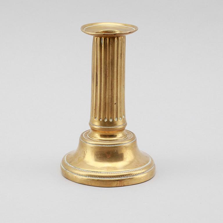 LJUSSTAKE, brons, gustaviansk, 1700-tal.