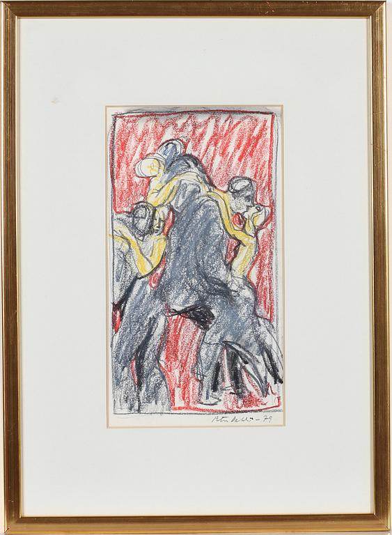 PETER DAHL, pastell, sign o dat -79.