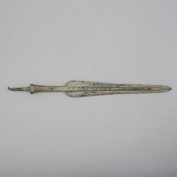 A bronze spearhead, probably Loristan around 1000 B.C.