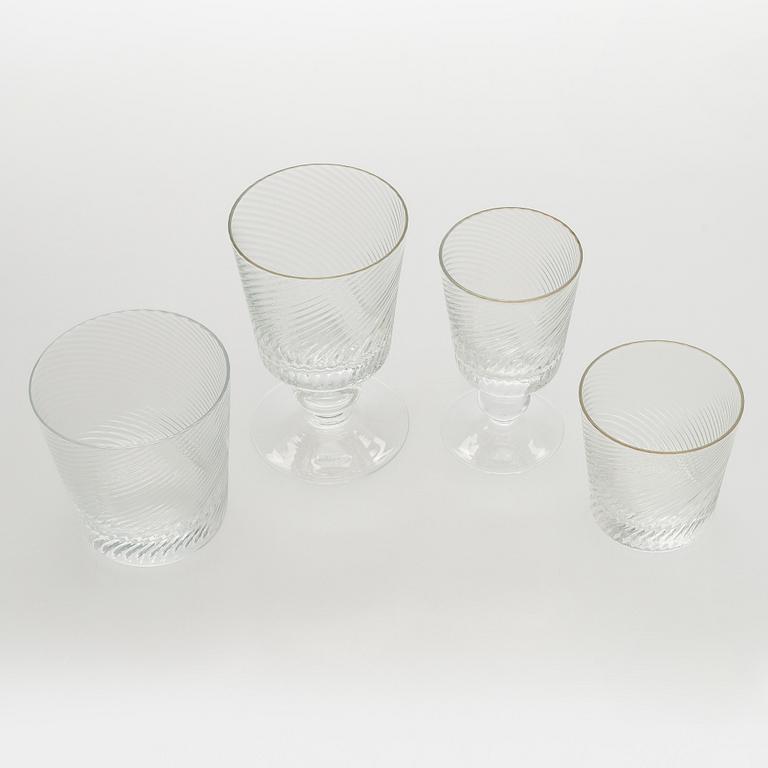 Saara Hopea, A 38-piece set of 'Master' drinking glasses, model 2125, Nuutajärvi.