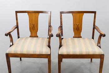 A PAIR OF ARMCHAIRS, 1930-/40's.