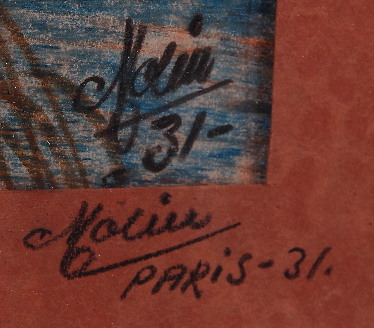VERNER MOLIN, krita, sign o dat Paris -31.