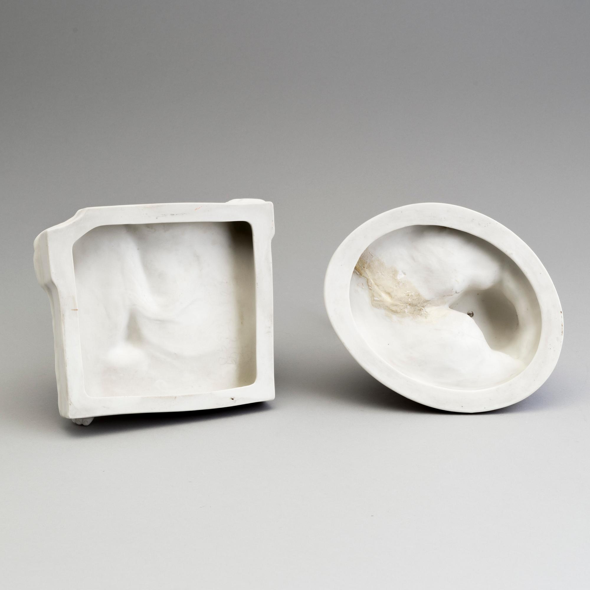 TWO PARIAN FIGURES, Gustavsberg, unmarked.