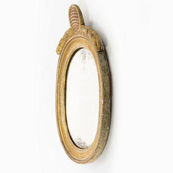 A Gustavian mirror, late 18th century.