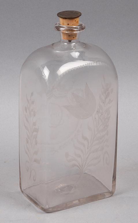 FLASKA, glas. 1800-talets första hälft.