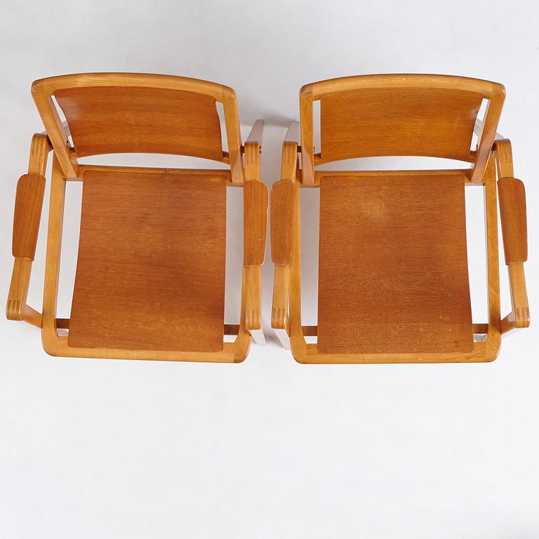 Axel Larsson, a pair of armchairs, model "244", for Svenska Möbelfabrikerna Bodafors, Sweden 1940-50's.