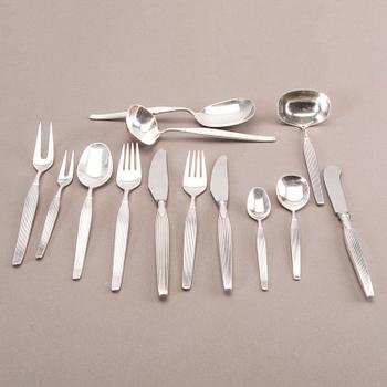 A Henning Seidelin 82 pcs Savoy cutlery epns for Frigast Denmark 1960s.