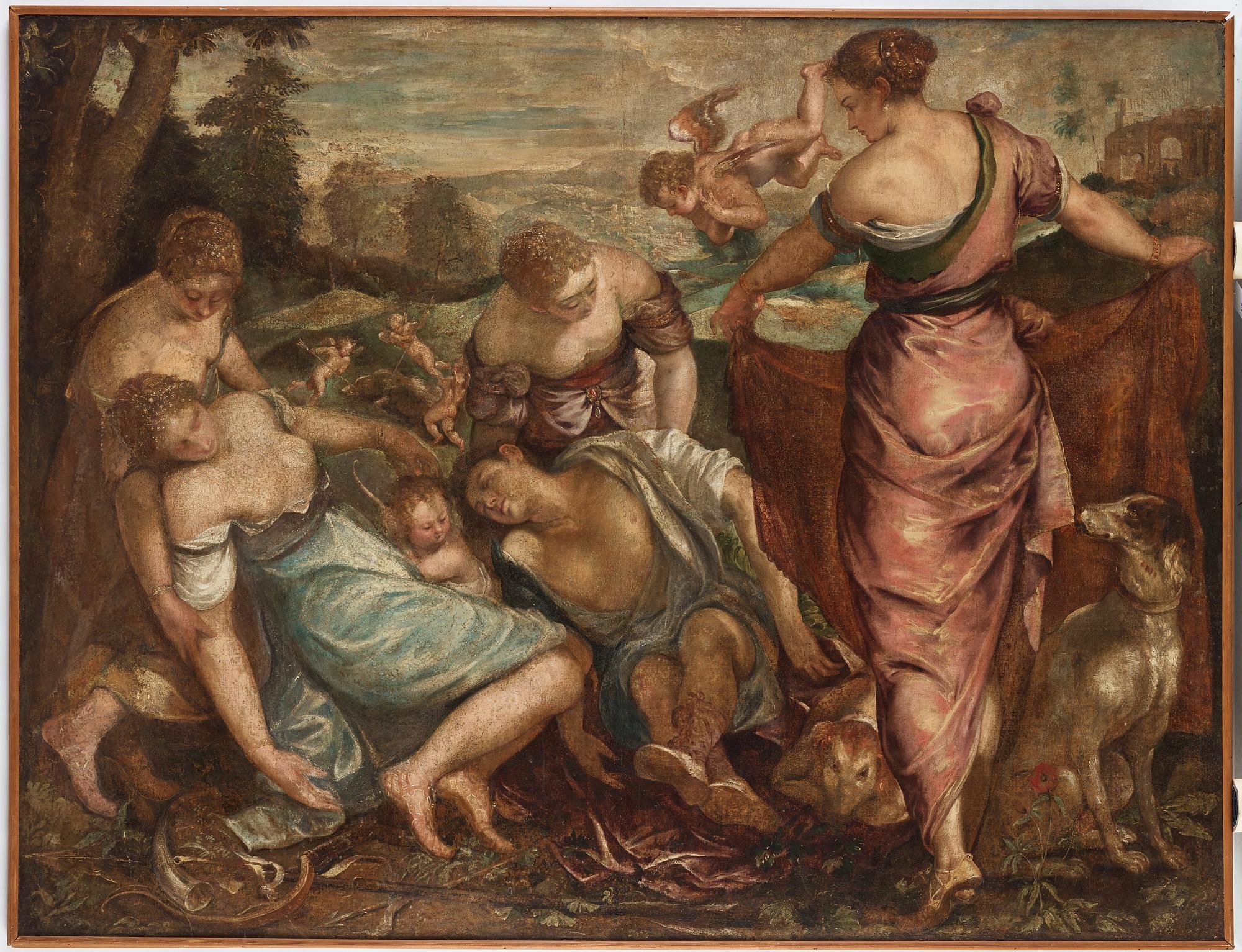 Jacopo Robusti Tintoretto, hans ateljé, Adonis död. (Venere sviene di fronte ad Adone morto).