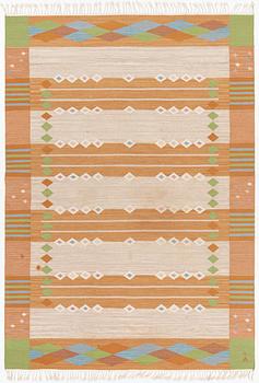 A flat weave carpet, signed Å, Axeco made in India, c. 280 x 196 cm.