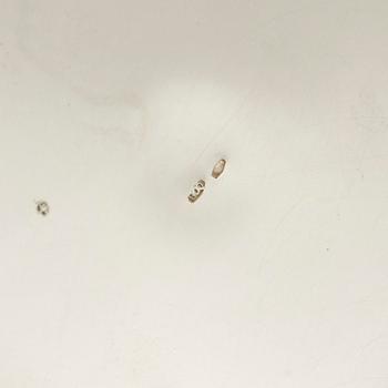 An Italian silver teapot, cream jug and sugar bowl, 20th century.