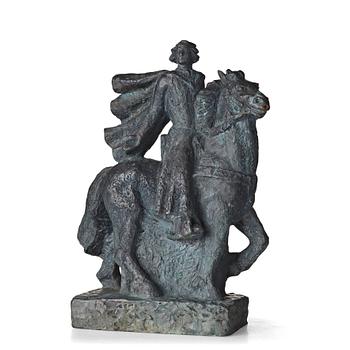 455. IVAR JOHNSSON, Skulptur, brons, sign. , gjutarstämplar. Höjd 33,5 cm.