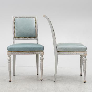 A set of 4 similar, Empire style chairs, second half of the 20th century.
