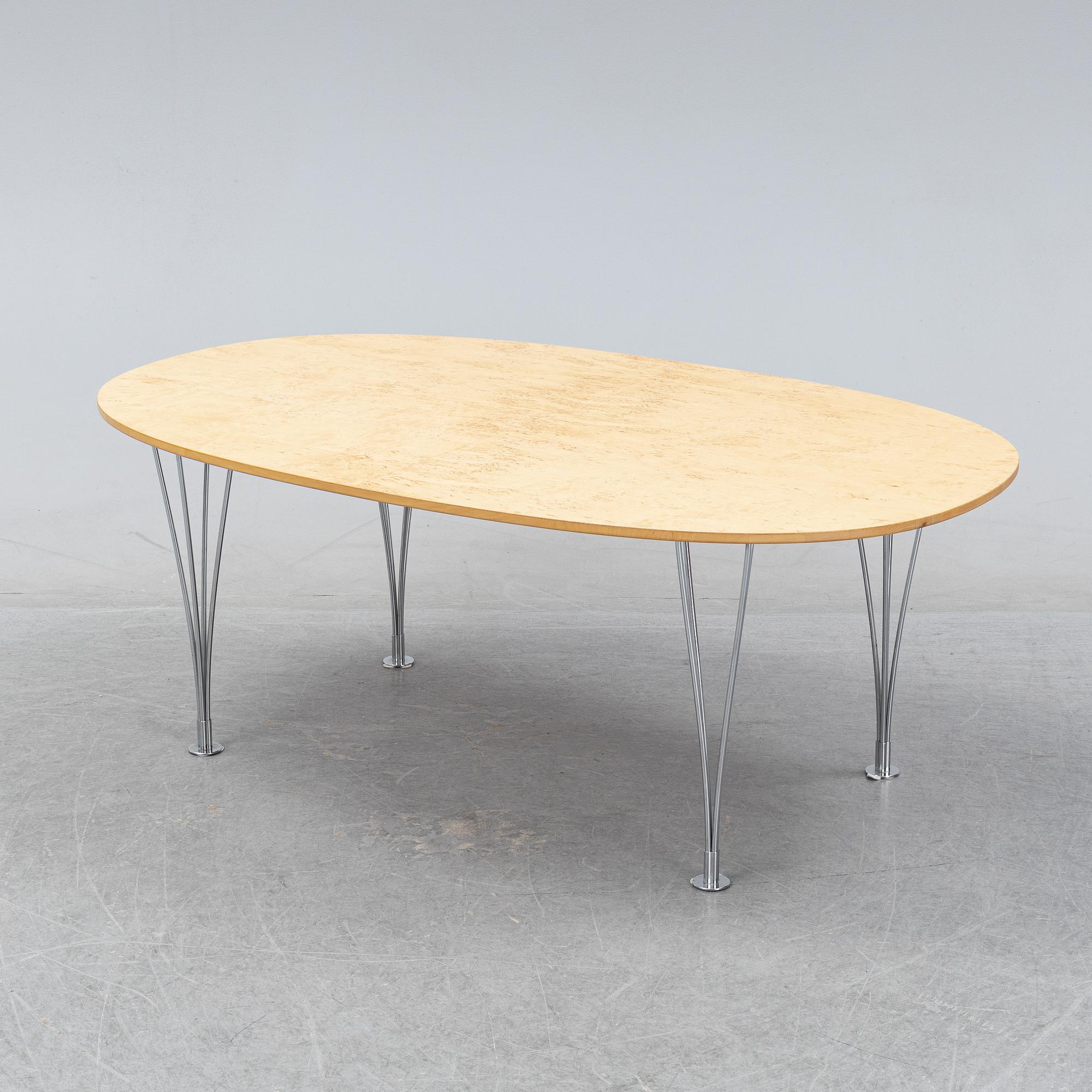 Bruno Mathsson, & Piet Hein, soffbord, "Superellips", Mathsson International.