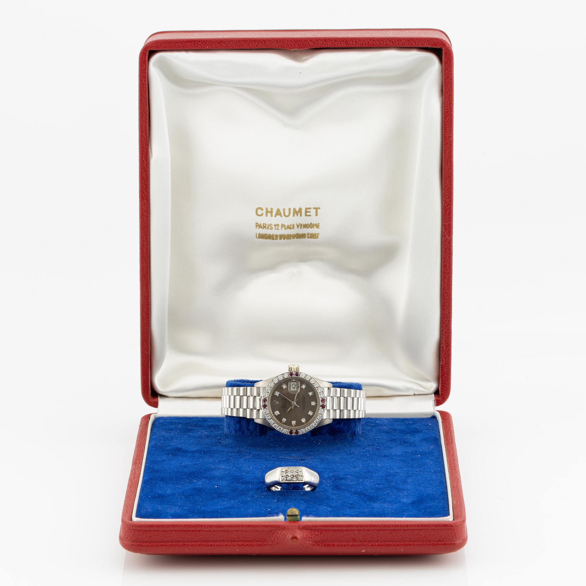 Rolex, Lady-Datejust, "King Hassan", "Chaumet", ca 1978.