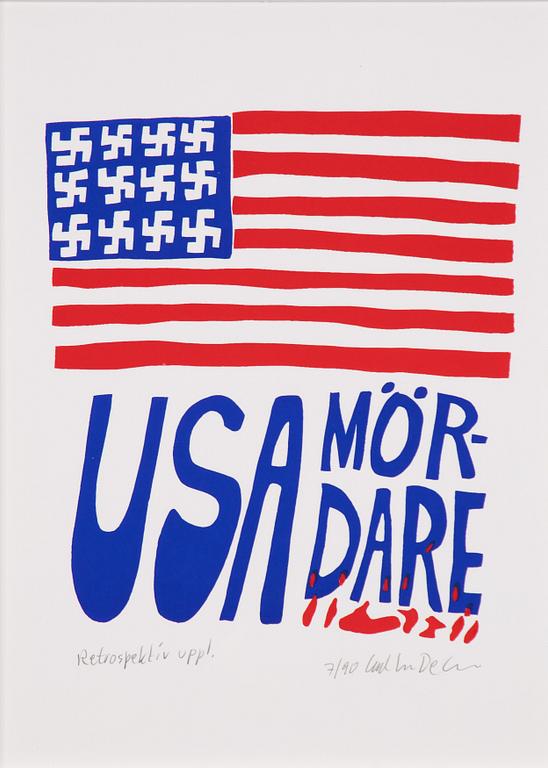 Carl Johan De Geer, "USA mördare".