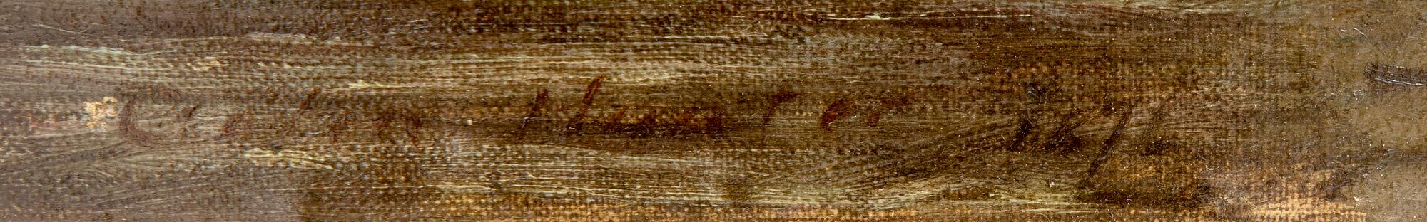 Colin Hunter, olja på duk signerad och daterad 1876 (?).