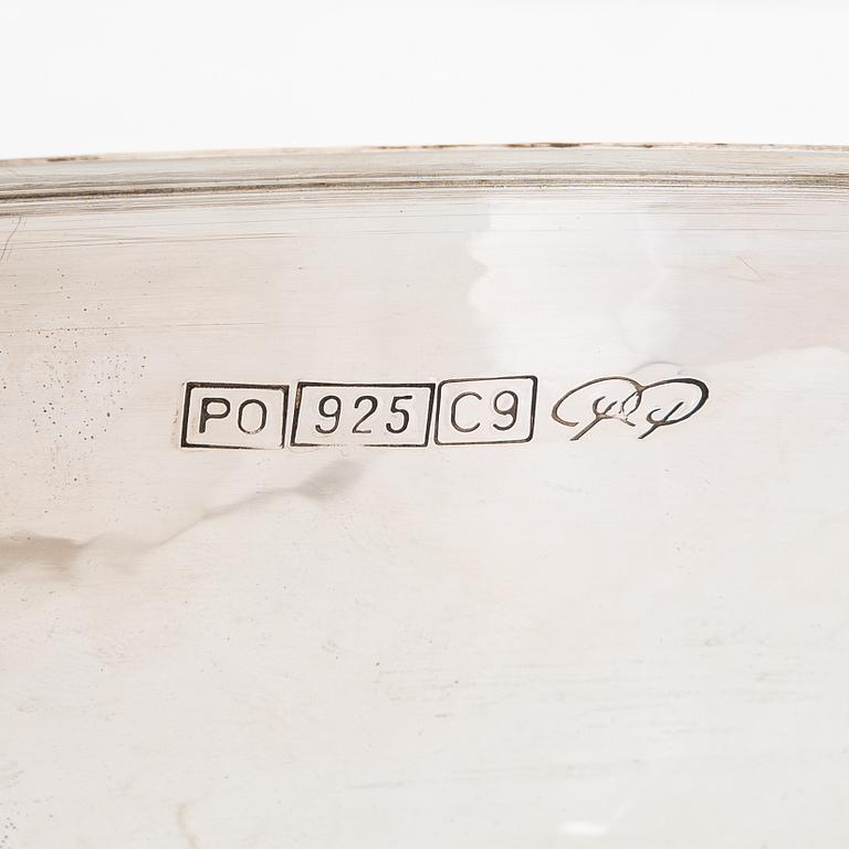 Pekka Piekäinen, A sterling silver and enamel bowl, marked PP, Platinoro, Turku 2004.