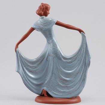 FIGURIN, porslin, Goldscheider, Västtyskland, 1900-talets andra kvartal.