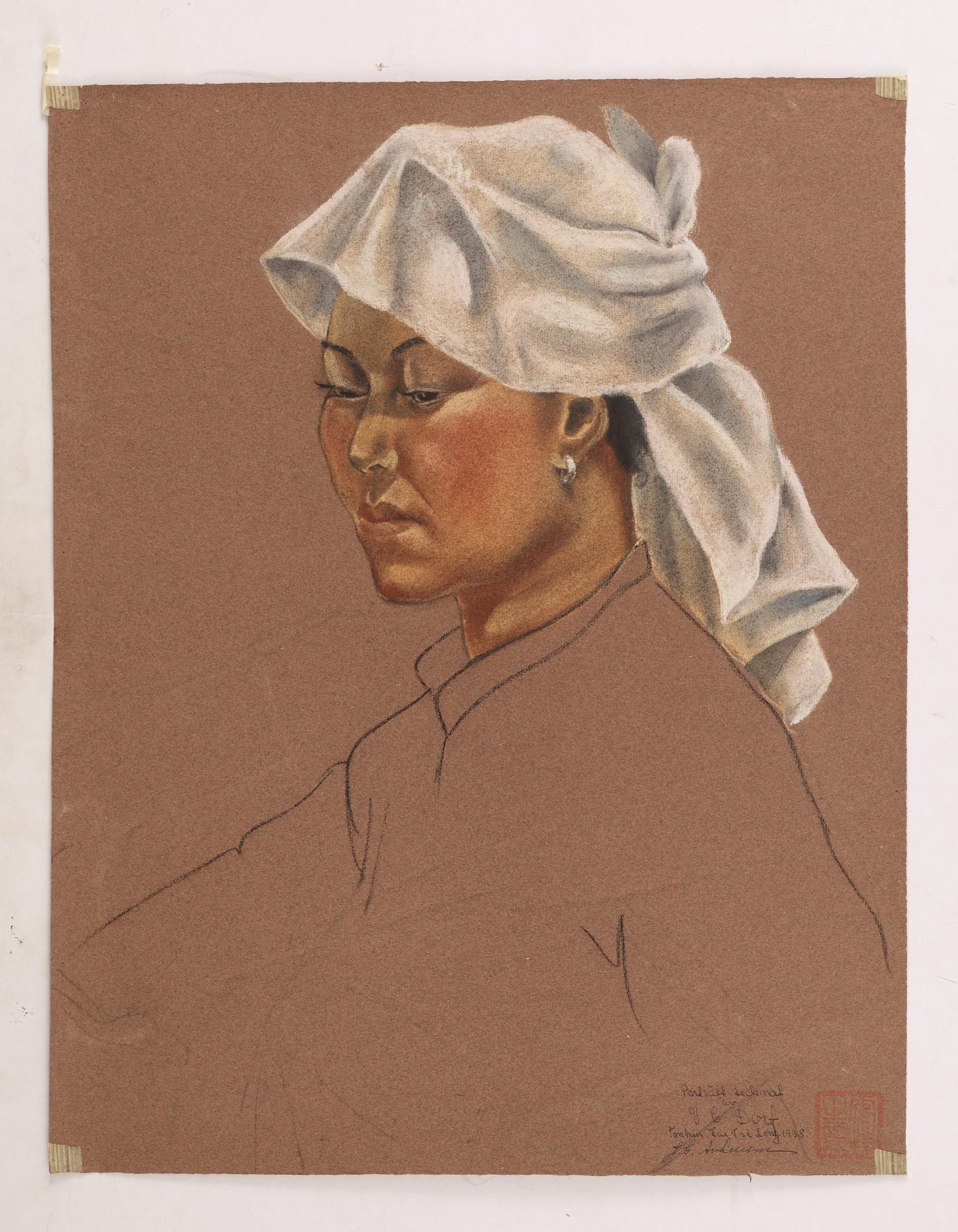 A set of 39 pastels by Vivian Dorf, from Johan Gunnar Andersson's last expedition to China and Tibet 1936-1938.