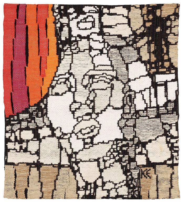 TAPESTRY. "16 MARS 1968" Song My. Double weave. 55 x 49 cm. Signerad KE (Kerstin Ekengren, Plitmors - Järvsö).