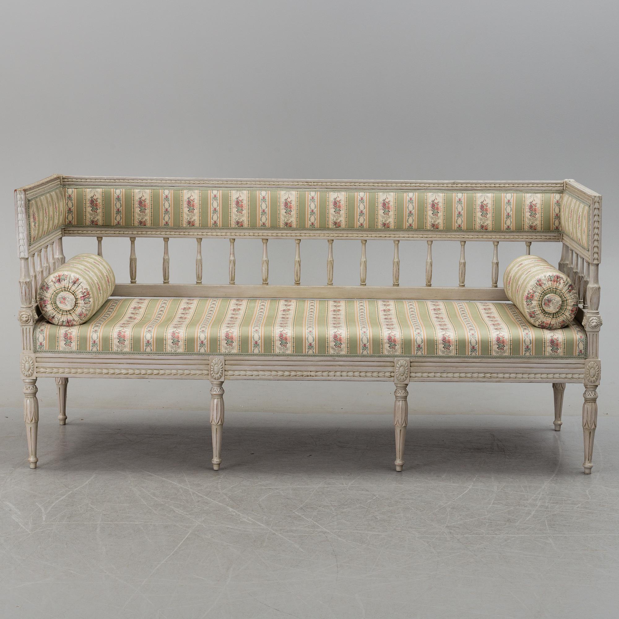 A SOFA, late gustavian, early 19th century.