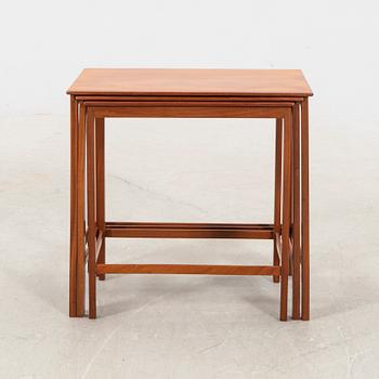 Jacob Kjaer, a mahogany nesting table later part of the 20th century.