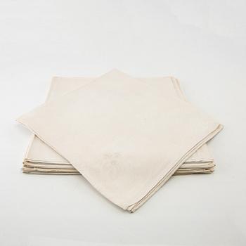 Napkins, 6 pieces, damask, circa 1900.
